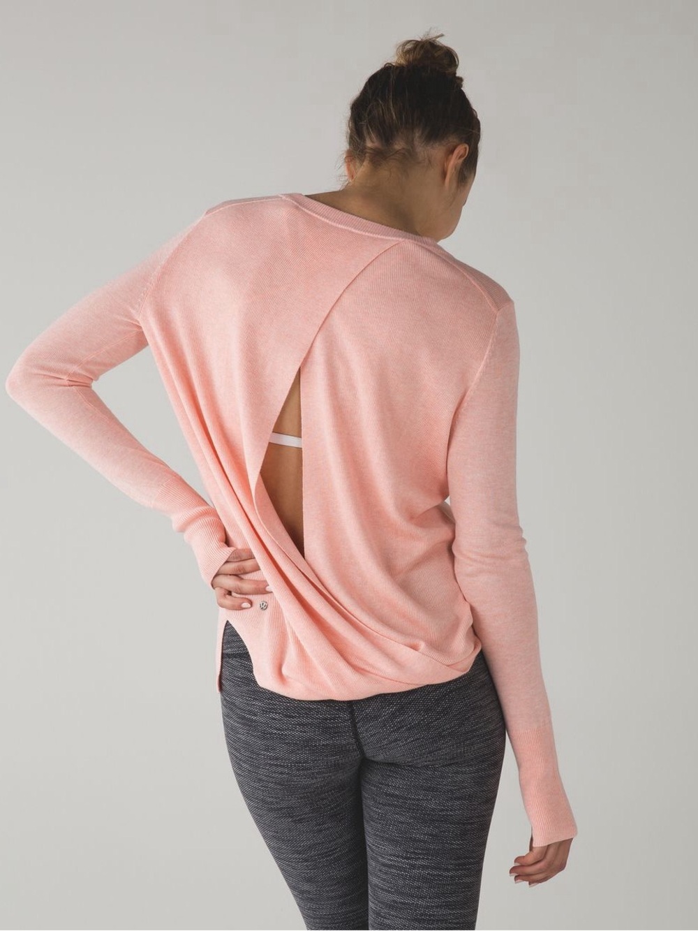 lululemon athletica Open-Back Scoop Neck Sweater - Light Peach Pink